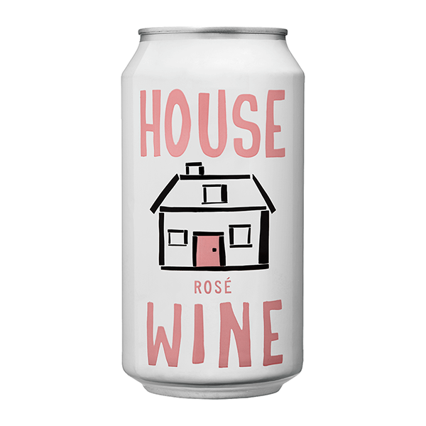 A can of rose wine