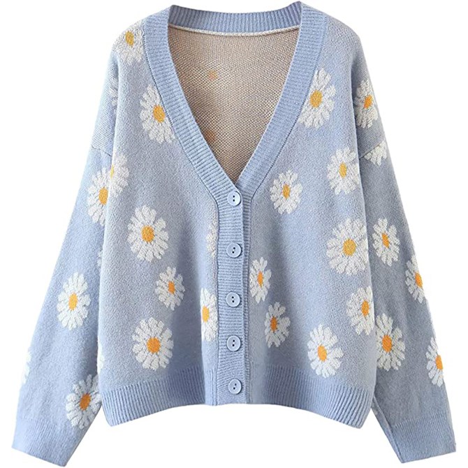 Winioder Floral Cardigan