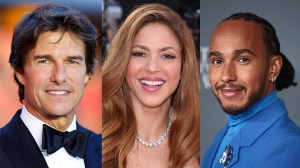Tom Cruise, Shakira, Lewis Hamilton