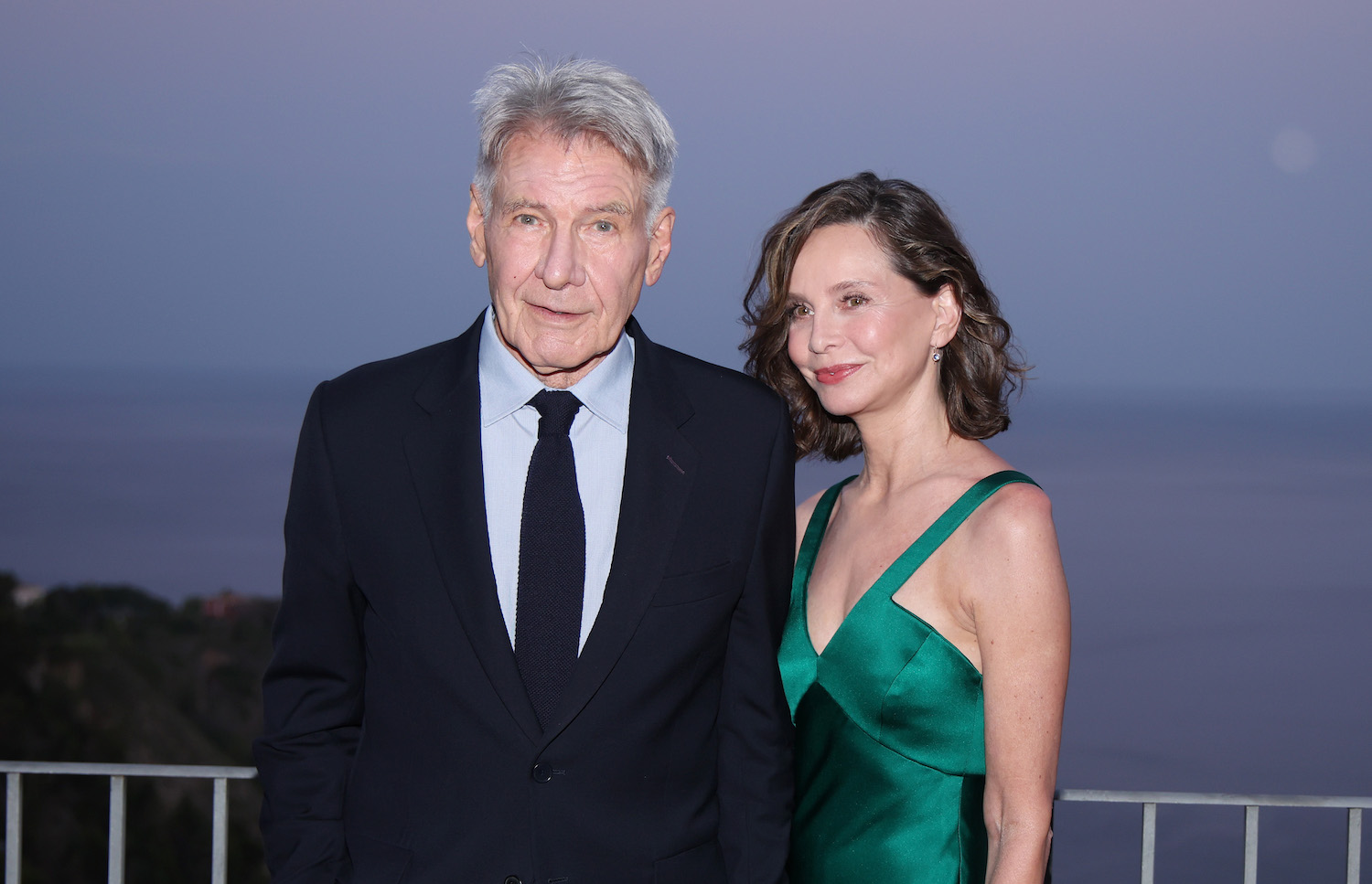 Harrison Ford and Calista Flockhart attend the "Indiana Jones And The Dial Of Destiny" screening at Taormina Film Festival 2023 on June 25, 2023 in Taormina, Italy.