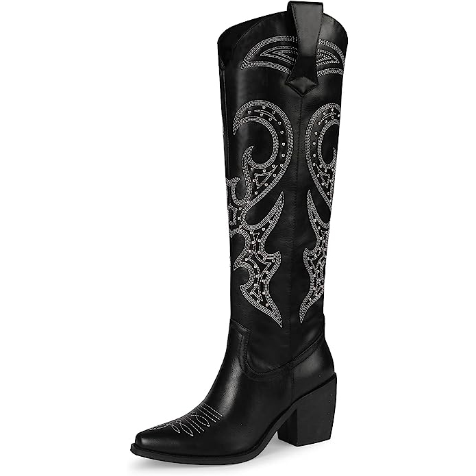 wetkiss Knee High Cowgirl Boots