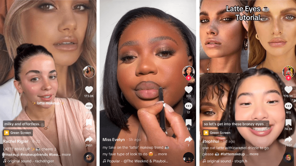 TikTok beauty latte makeup
