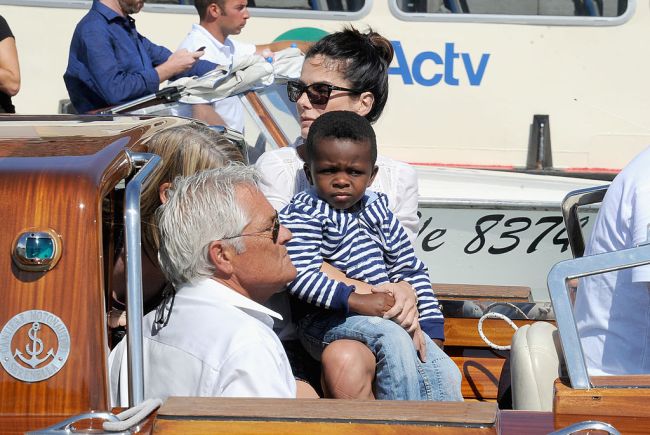 Actress Sandra Bullock and son Louis Bardo Bullock are seen during the 70th Venice International Film Festival on August 27, 2013 in Venice, Italy.