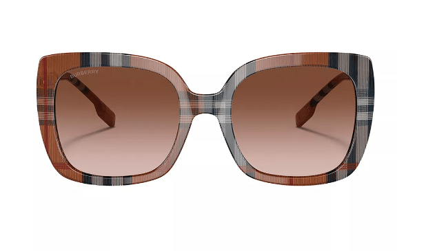 Burberry CAROLL BE 4323 400513 Womens Square Sunglasses Brown Check 54mm