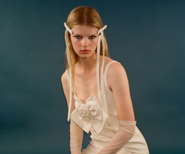 Sandy Liang Recital Bows In Ivory