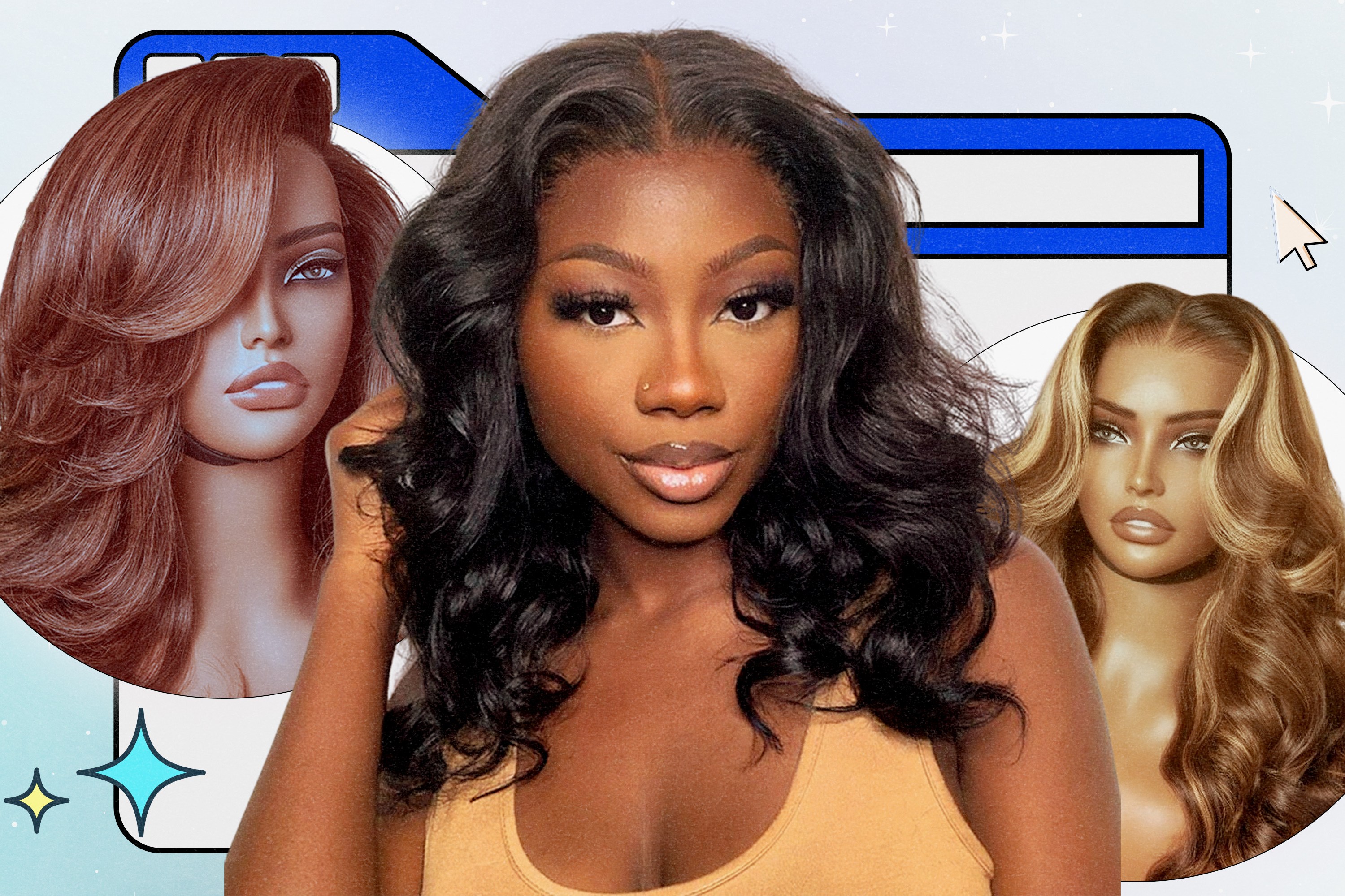 A model wearing a LuvMe wig.