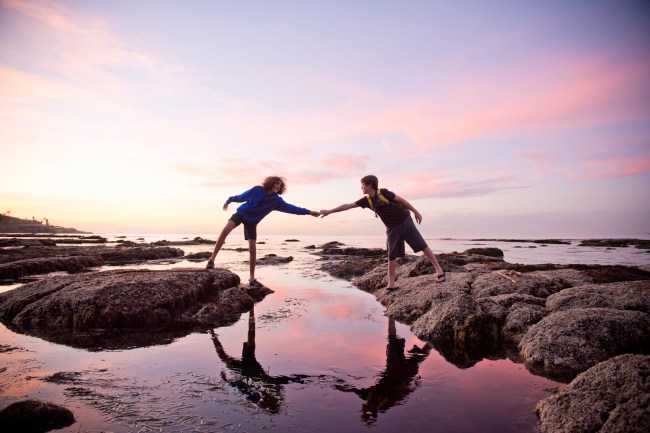 Lending a helping hand.