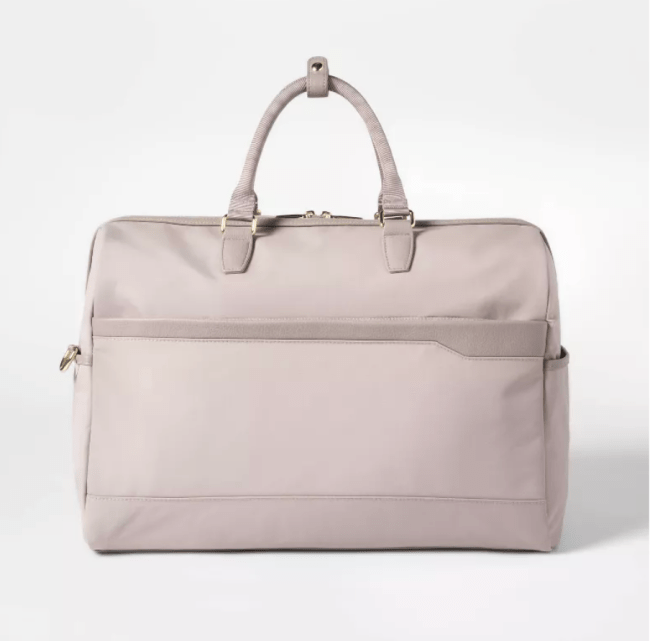 Open Story Signature Weekender Bag in Taupe