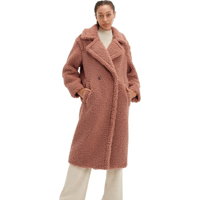 UGG Women's Gertrude Long Teddy Coat