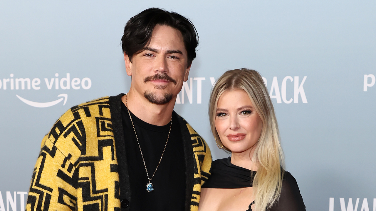 Tom Sandoval and Ariana Madix attend the Los Angeles premiere of Amazon Prime's "I Want You Back" at ROW DTLA on February 08, 2022 in Los Angeles, California.