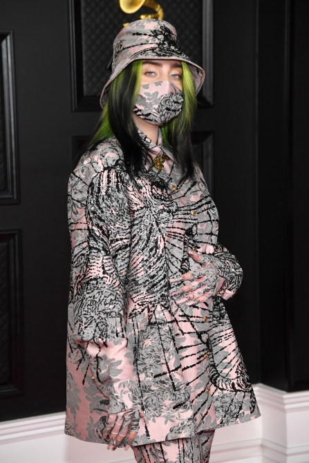 Billie Eilish at the 2021 GRAMMY Awards in Los Angeles.