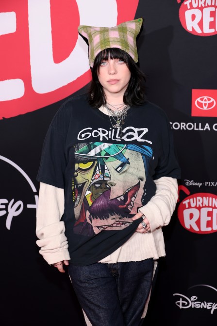 Billie Eilish at the "Turning Red" Premiere in Los Angeles.