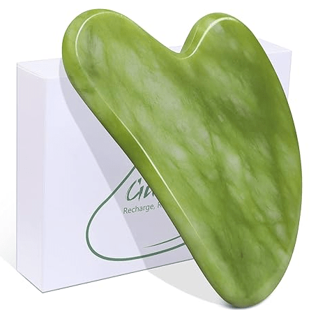 A green gua sha.