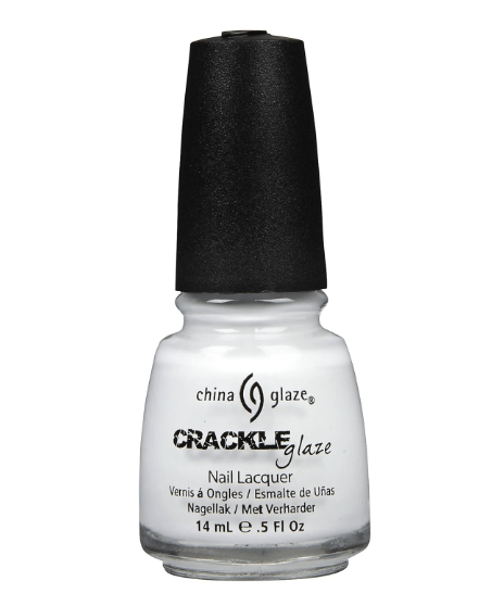 A white crackle nail polish by China Glaze.