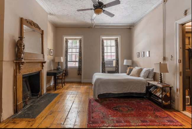 Charming Parlor Apartment in New York, New York (Greenwich Village) showing the bedroom.