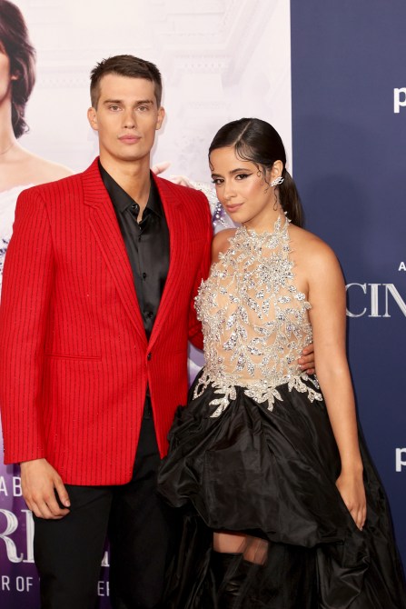 Nicholas Galitzine and Camila Cabello attend the Los Angeles Premiere of Amazon Studios' "Cinderella" at The Greek Theatre on August 30, 2021 in Los Angeles, California.
