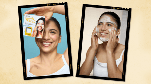 Natalia Grossman using Olay products.