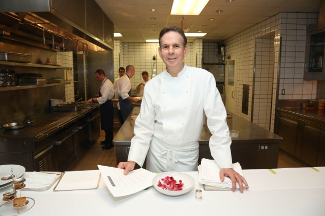 Thomas Keller poses for a portrait at Starwood Preferred Guest's Gourmet Experience of a Lifetime with Chef Thomas Keller at Per Se for Luck SPG Members, Courtesy Of SPG Moments on May 3, 2014 in New York City.