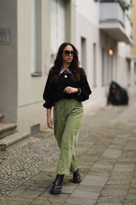 A woman in Berlin, Germany.