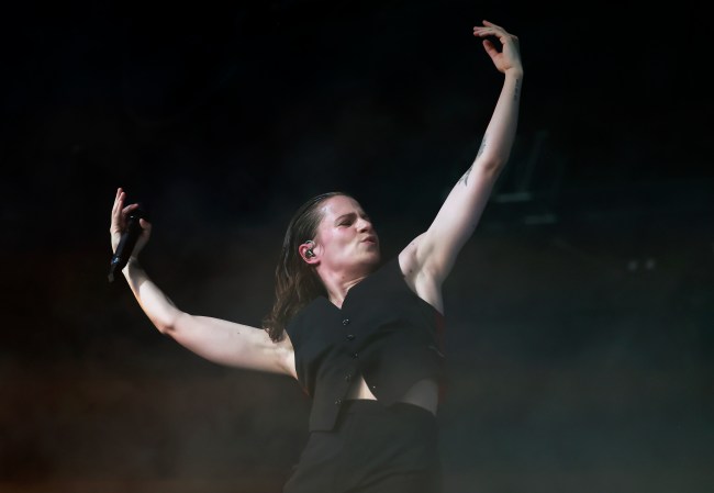 Christine and the Queens performs at the Mojave Tent during the 2023 Coachella Valley Music and Arts Festival on April 23, 2023 in Indio, California.