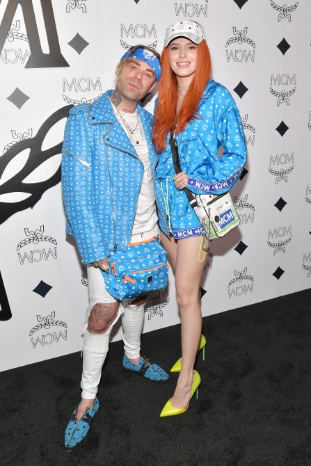Mod Sun and Bella Thorne attend MCM Global Flagship Store Grand Opening On Rodeo Drive at MCM Global Flagship Store on March 14, 2019 in Beverly Hills, California.