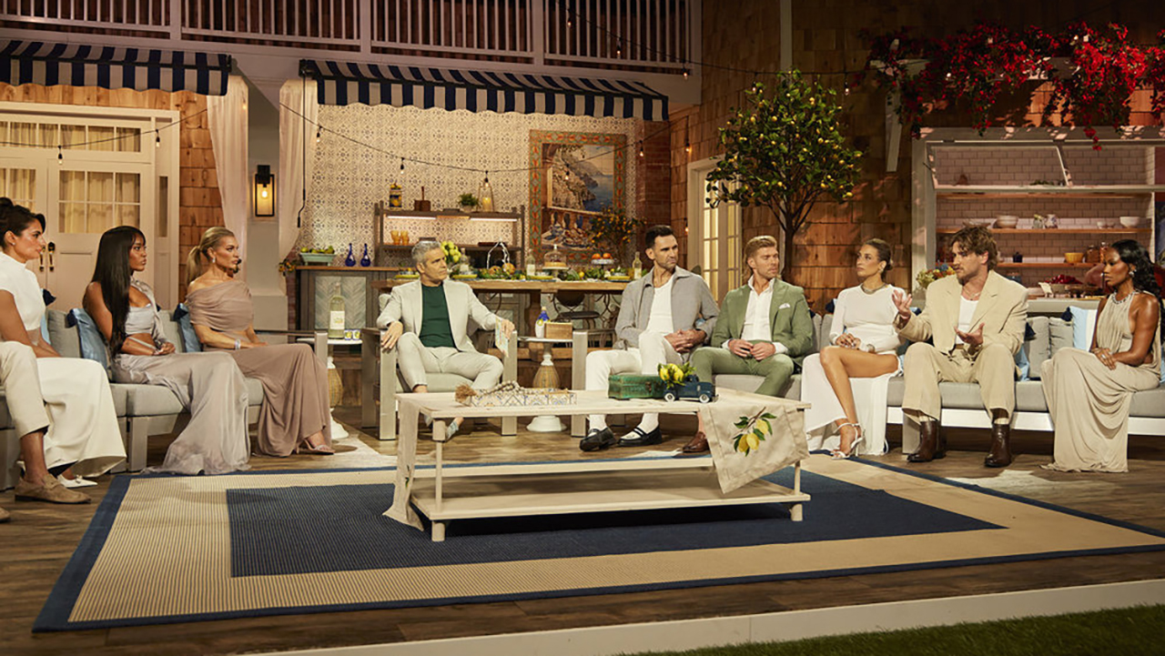 Paige DeSorbo, Ciara Miller, Lindsay Hubbard, Andy Cohen, Carl Radke, Kyle Cooke, Amanda Batula, West Wilson, Gabby Prescod