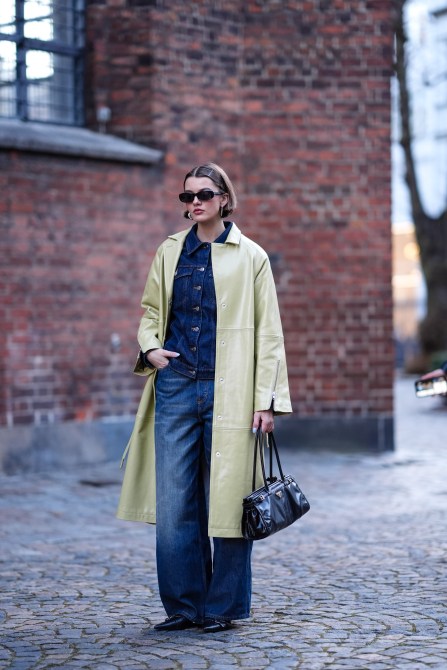 STYLECASTER | Minimalist Outfit Ideas, Canadian tuxedo, trench coat