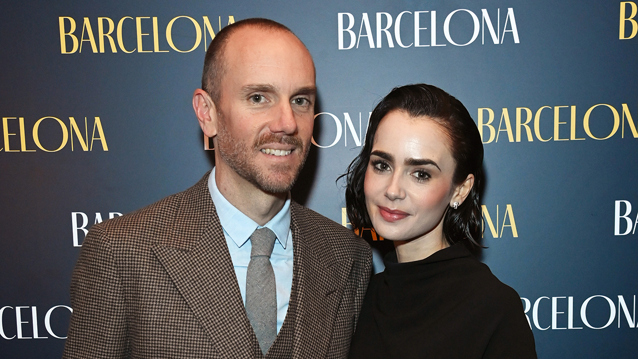 30: Charlie McDowell (L) and Lily Collins attend the press night after party for "Barcelona" at The Crypt, St Martin-in-the-Fields, on October 30, 2024 in London, England