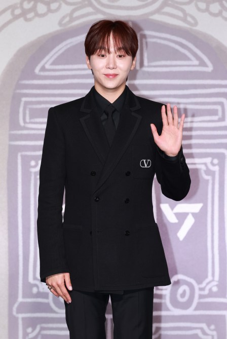 SEOUL, SOUTH KOREA - April 29: Seungkwan of SEVENTEEN attends SEVENTEEN Best Album '17 Is Right Here' Press Conference at Conrad Seoul in Yeongdeungpo-gu on April 29, 2024 in Seoul, South Korea.