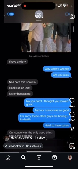 Devin texts The Bachelorette