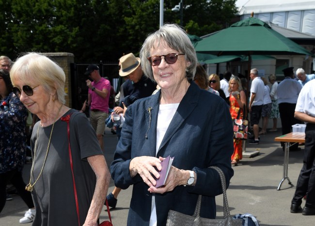 LONDON, ENGLAND - JULY 11:  Maggie Smith attends day 10 of the Wimbledon Tennis Championships at the All England Lawn Tennis and Croquet Club on July 11, 2019 in London, England.