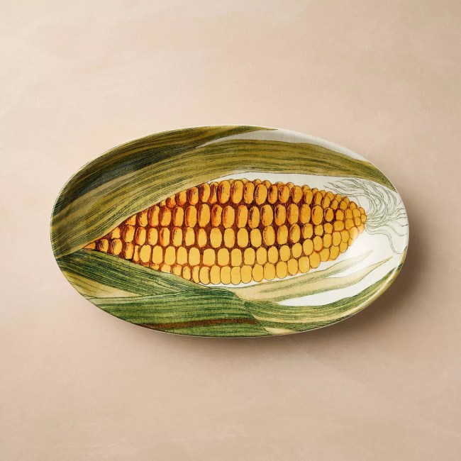 Corn Stoneware Oval Serving Bowl