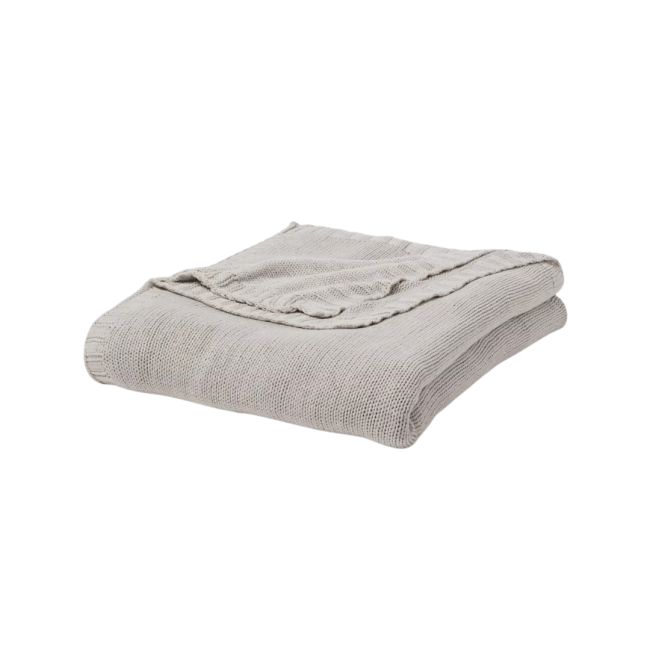 Threshold Ribbed Faux Wool Bed Throw Blanket
