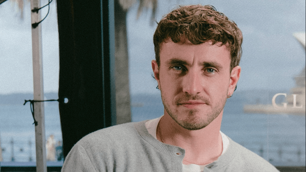 Paul Mescal wearing a Hades Wool cardigan.