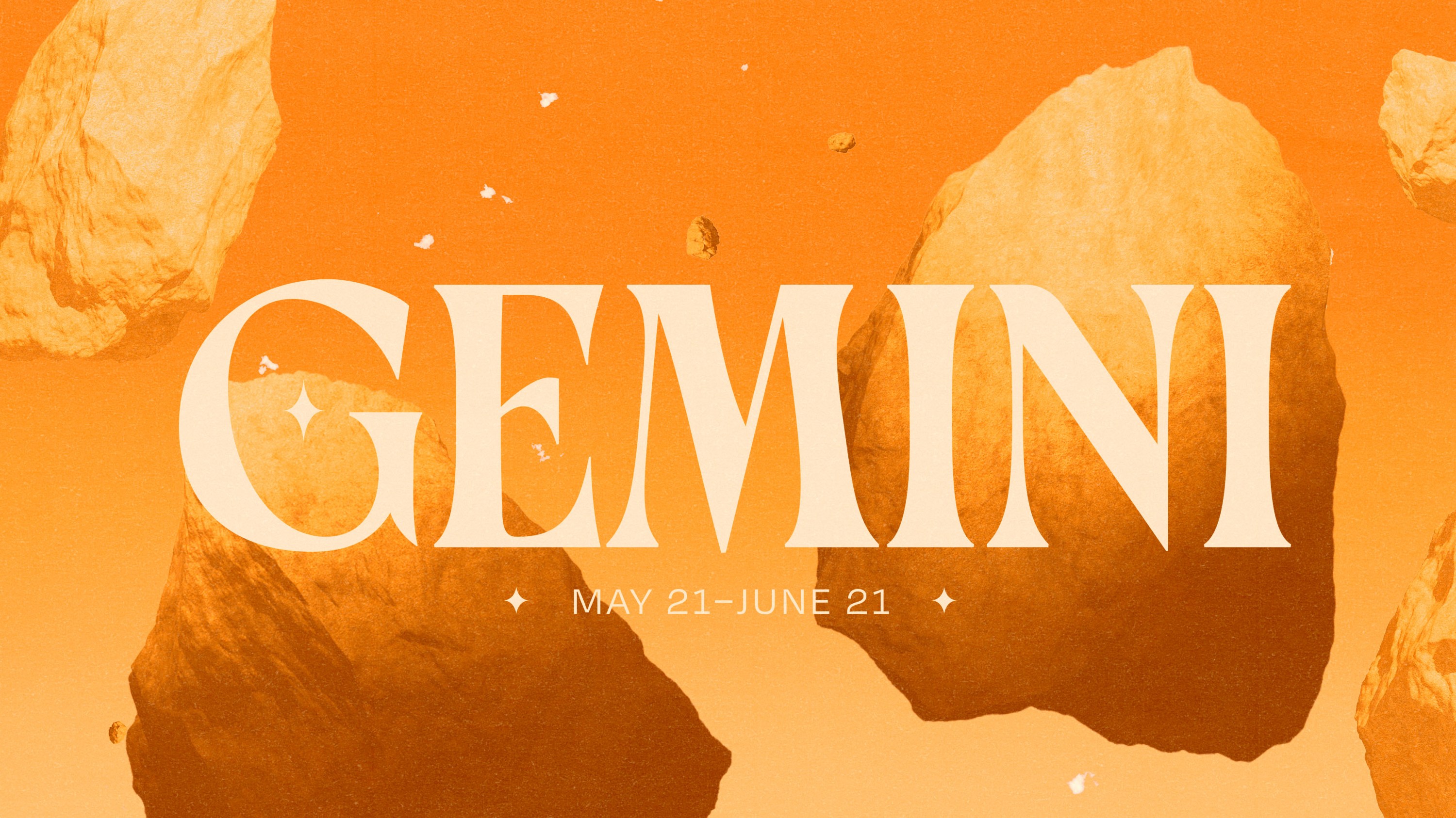 The word 'Gemini' floating over outer space