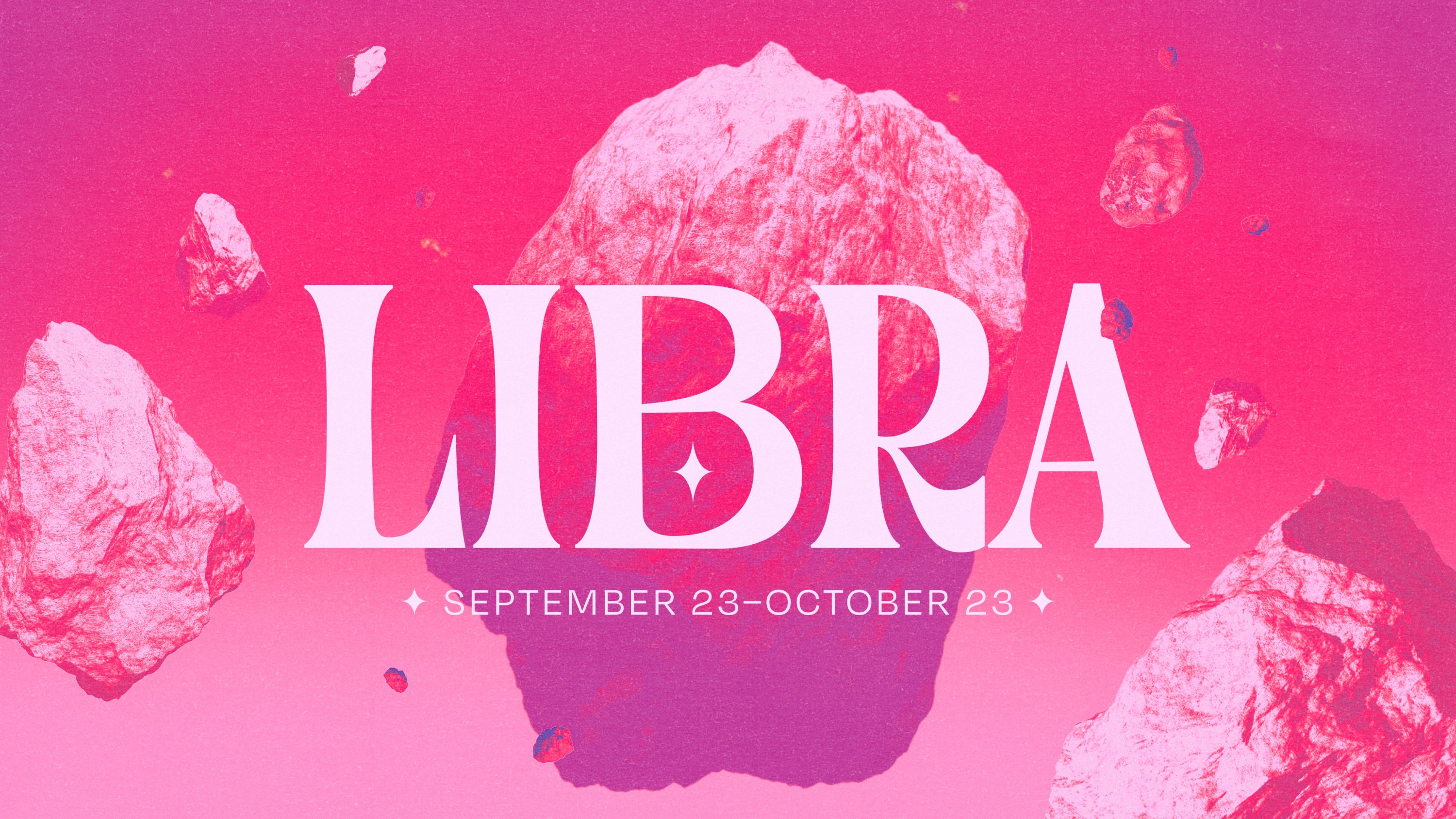 The word 'Libra' floating over outer space