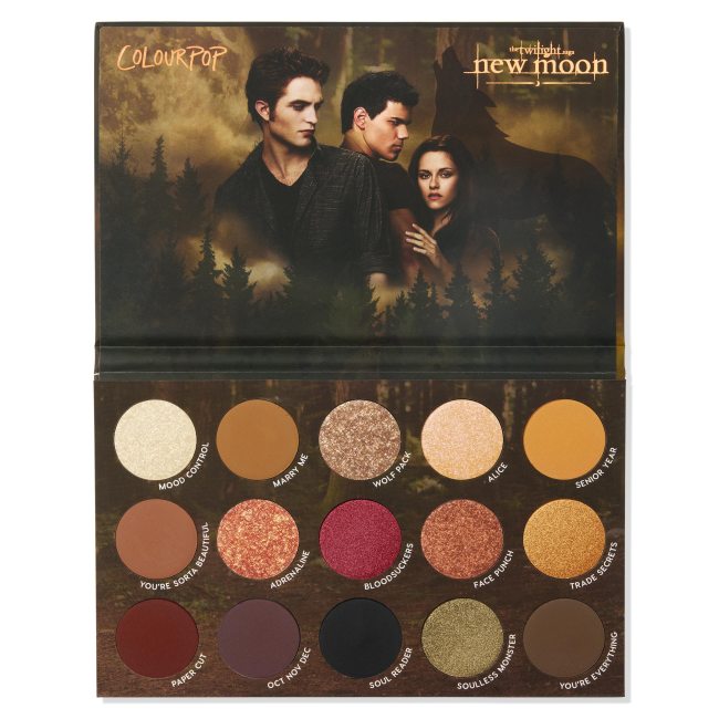 New Moon Eyeshadow Palette with 15 shades and a photo from the film.
