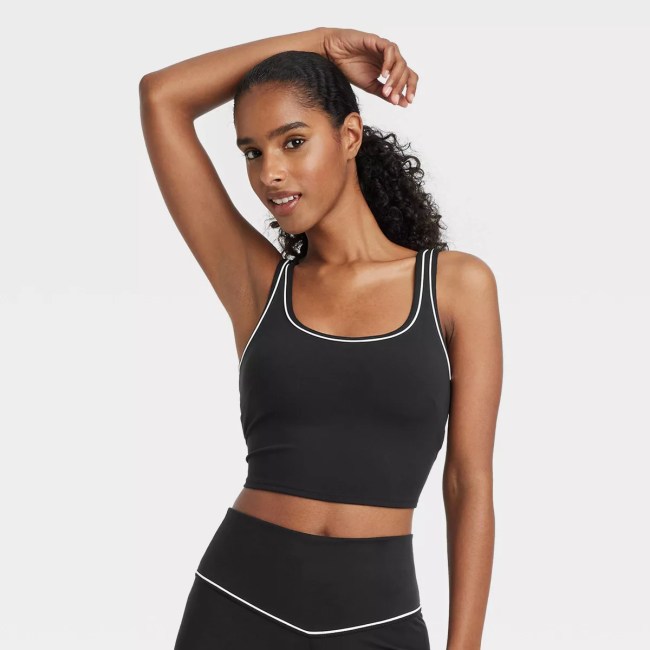 JoyLab Tipped Cropped Sports Bra