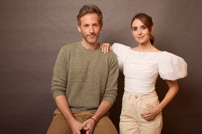 Jeff Baena and Alison Brie from Horse Girl pose for a portrait at the Pizza Hut Lounge on January 26, 2020 in Park City, Utah.