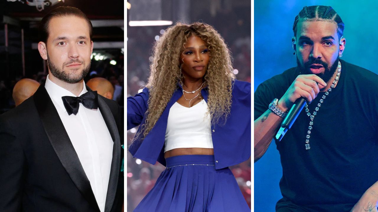 Serena Williams, Drake and Alexis Ohanian