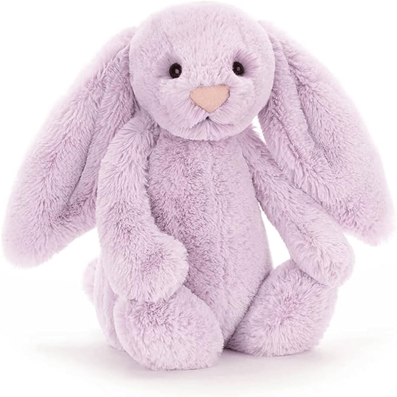 Jellycat Bashful Lilac Bunny Stuffed Animal, Medium 12 inches