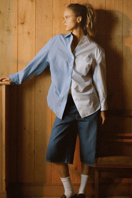 Zara TRF Mid-Rise Denim Shorts