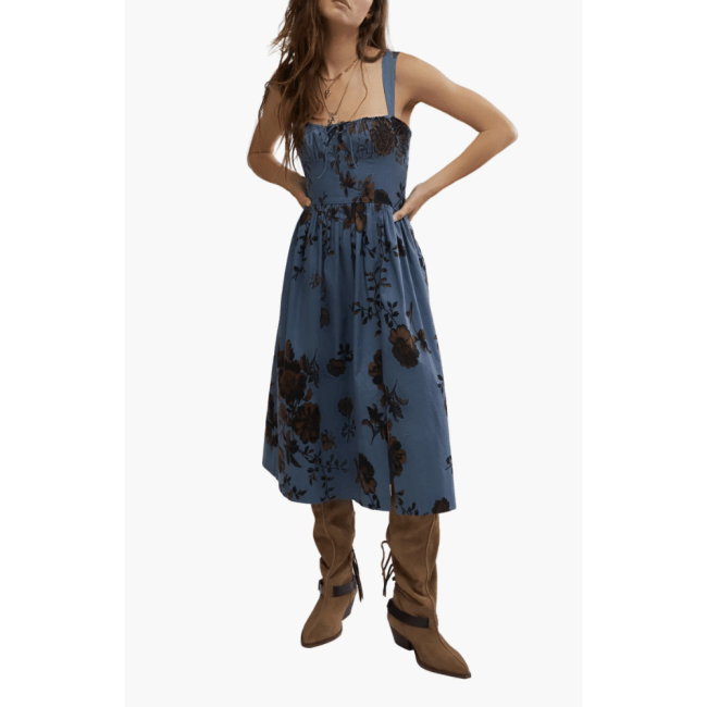 Free People Laters Baby Stretch Cotton Midi Sundress