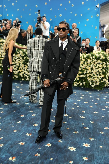 NEW YORK, NEW YORK - MAY 05: A$AP Rocky, Met Gala Co-Chair, attends the 2025 Met Gala Celebrating "Superfine: Tailoring Black Style" at Metropolitan Museum of Art on May 05, 2025 in New York City.