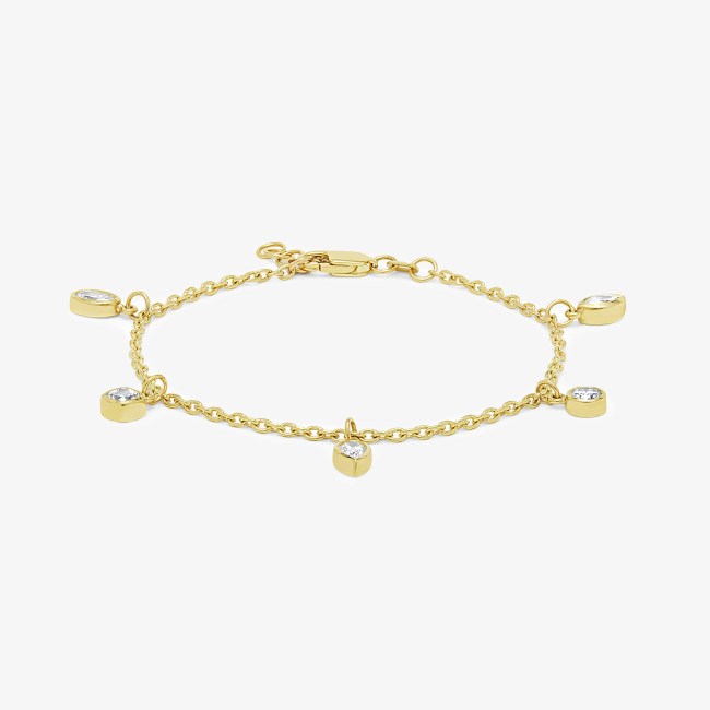 Plum Diamonds Droplets Bracelet