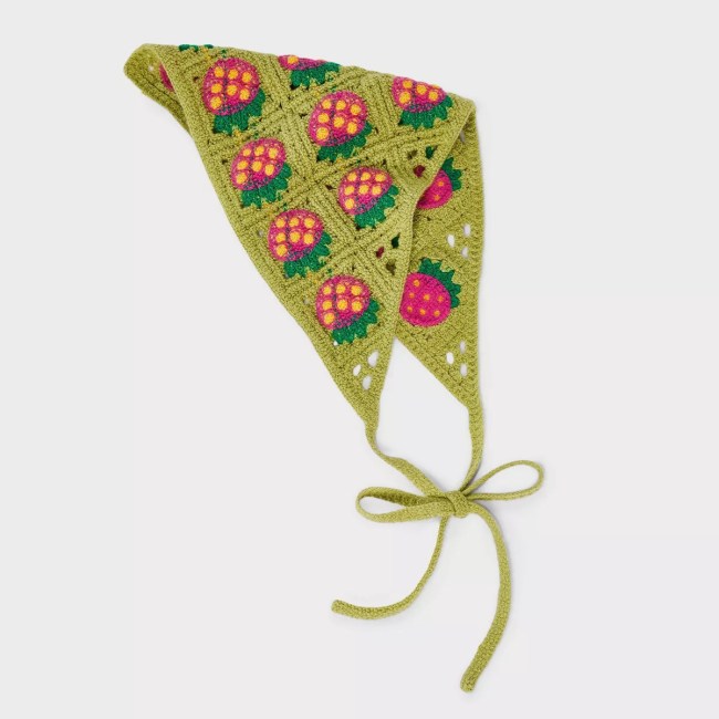 Wild Fable Knitted Strawberry Headscarf