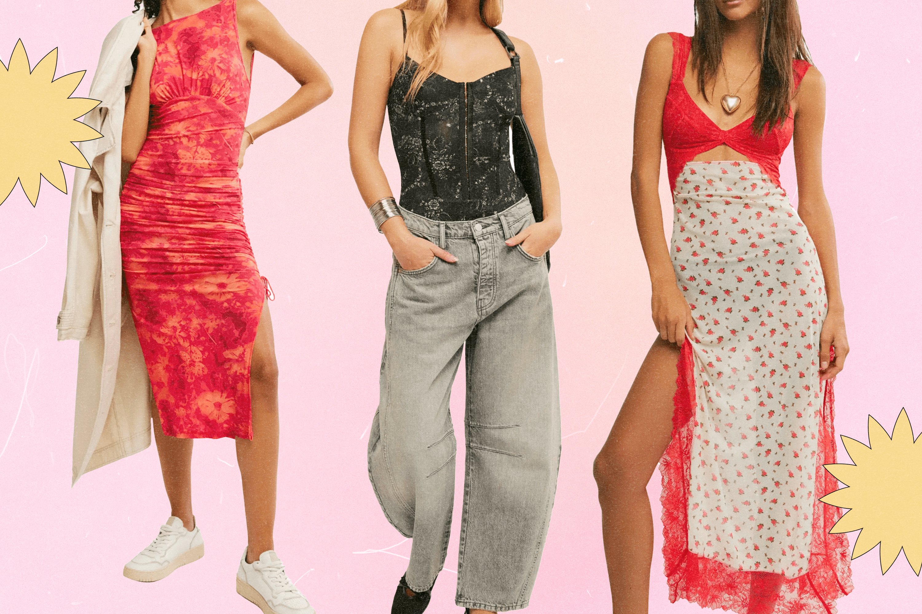 Models wearing Free People.