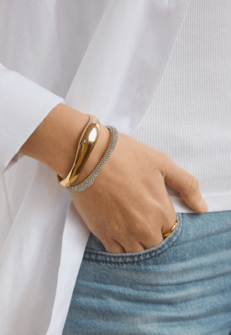 BaubleBar Wave Set of 2 Cuff Bracelets