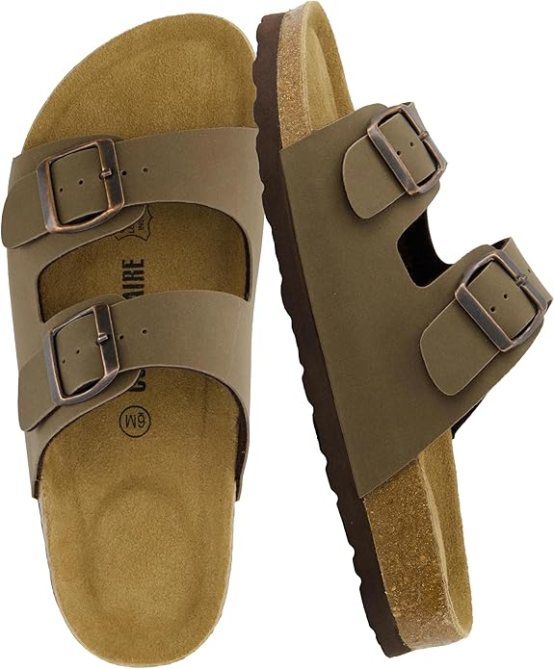 CUSHIONAIRE Lane Cork Footbed Sandals