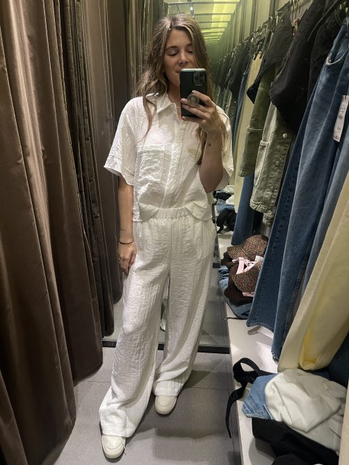 Zara Gauze Pants & Shirt Set